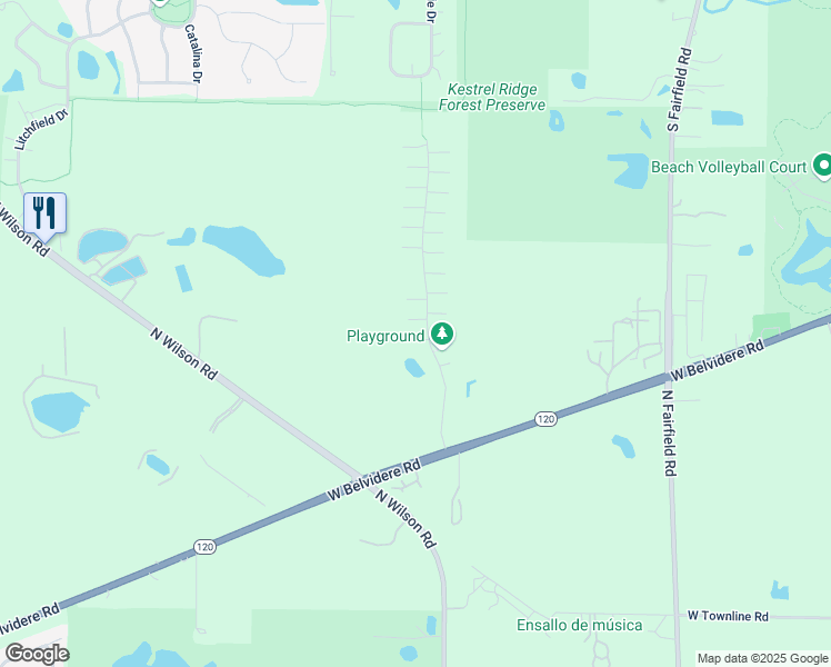 map of restaurants, bars, coffee shops, grocery stores, and more near 780 South Jade Lane in Round Lake