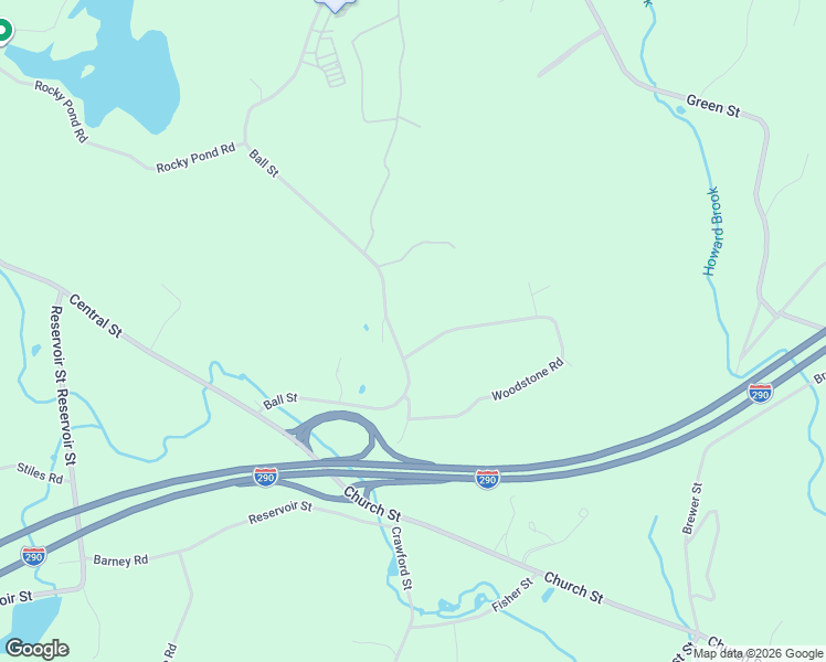 map of restaurants, bars, coffee shops, grocery stores, and more near 37 Woodstone Road in Northborough