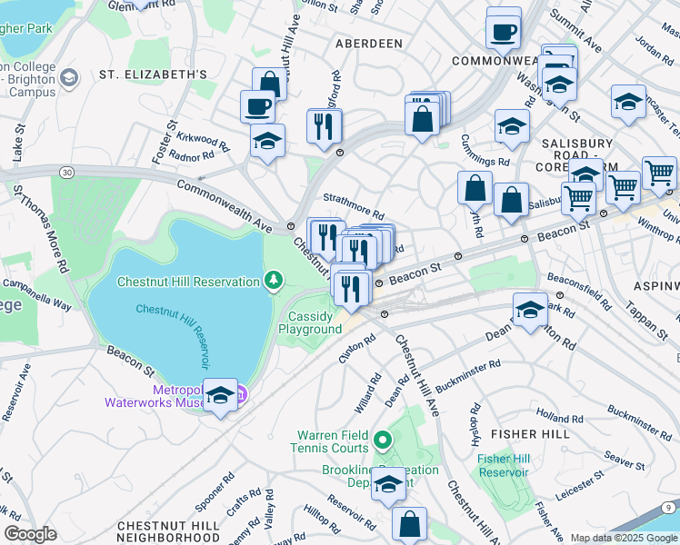 map of restaurants, bars, coffee shops, grocery stores, and more near in 