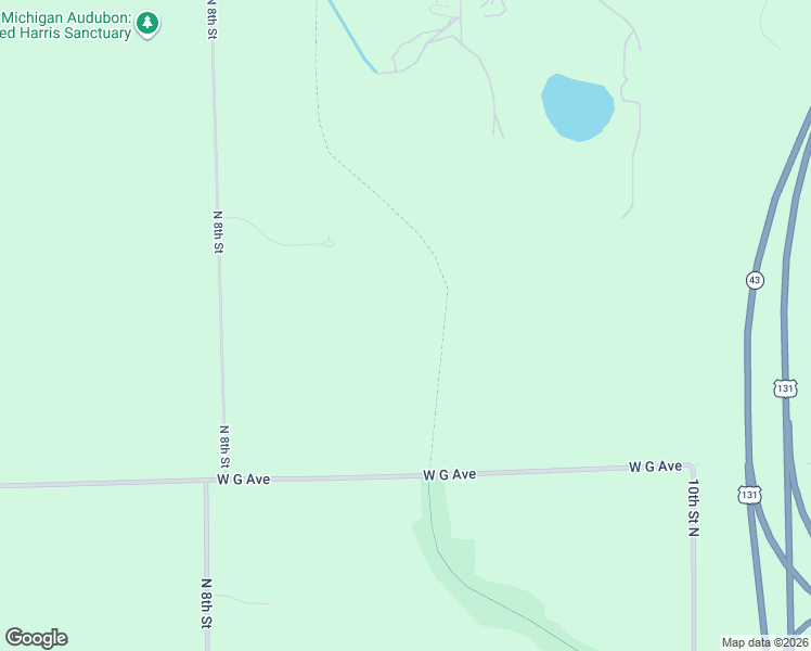 map of restaurants, bars, coffee shops, grocery stores, and more near 6676 West G Avenue in Kalamazoo