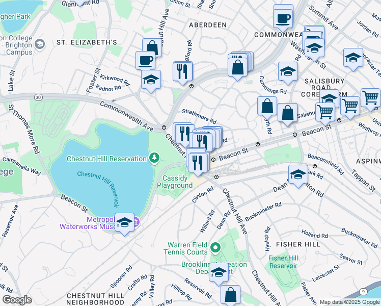 map of restaurants, bars, coffee shops, grocery stores, and more near in 