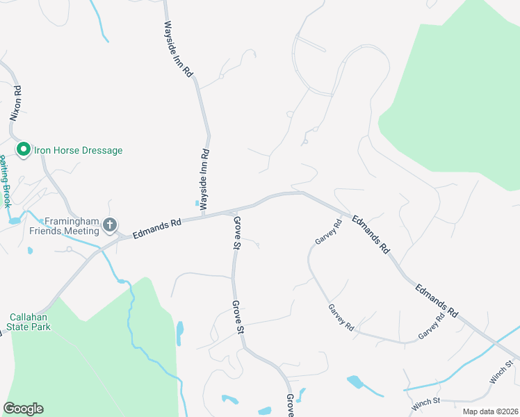 map of restaurants, bars, coffee shops, grocery stores, and more near 1173 Grove Street in Framingham