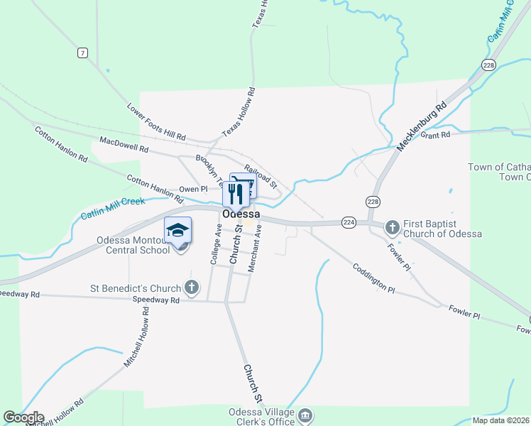 map of restaurants, bars, coffee shops, grocery stores, and more near in Odessa