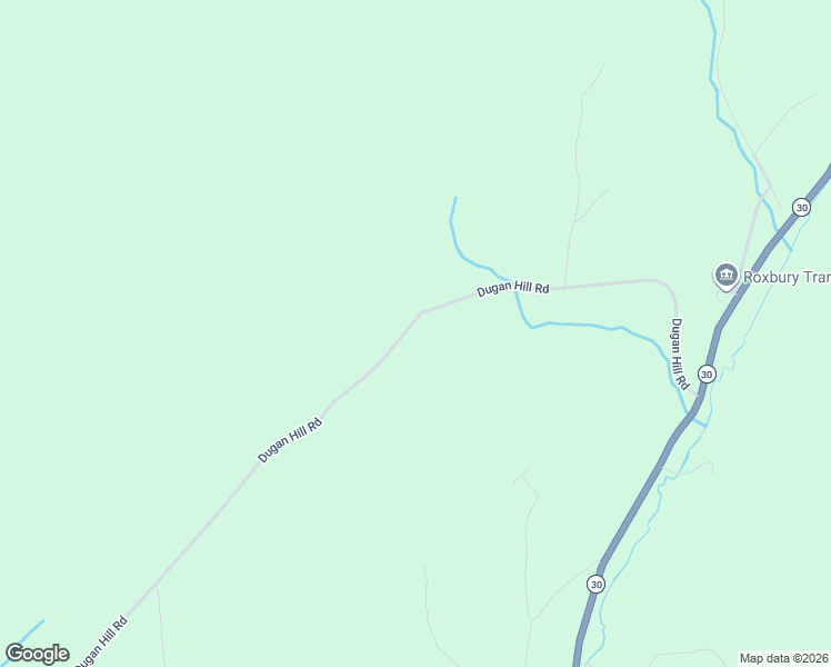 map of restaurants, bars, coffee shops, grocery stores, and more near 1380 Dugan Hill Rd in Roxbury