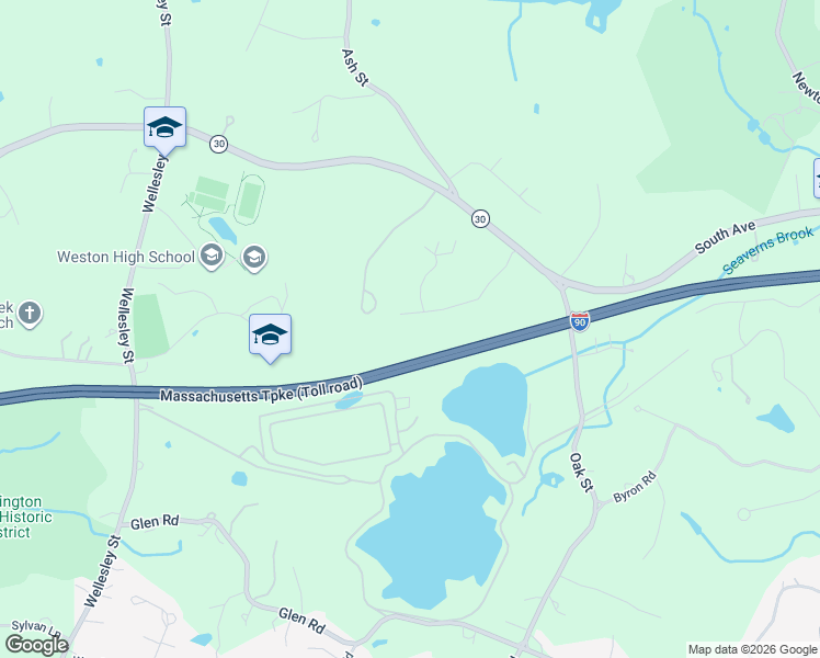 map of restaurants, bars, coffee shops, grocery stores, and more near 26 Candleberry Lane in Weston