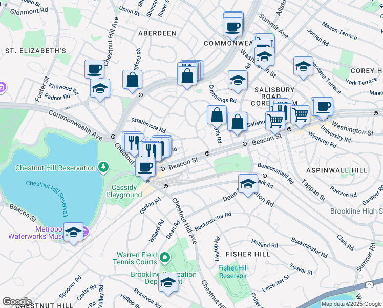 map of restaurants, bars, coffee shops, grocery stores, and more near in 