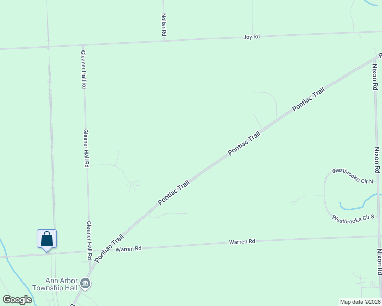 map of restaurants, bars, coffee shops, grocery stores, and more near 4301 Pontiac Trail in Ann Arbor