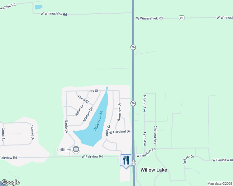 map of restaurants, bars, coffee shops, grocery stores, and more near 1150 Jay Street in Freeport