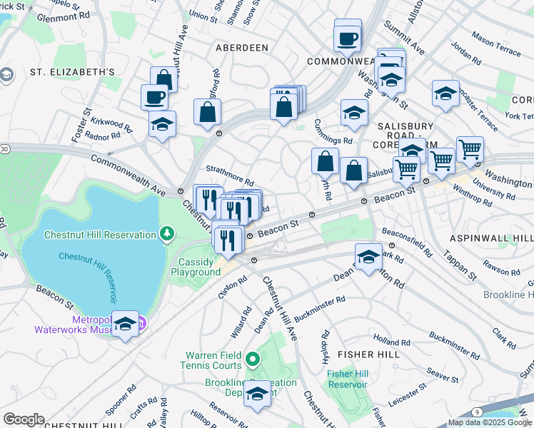map of restaurants, bars, coffee shops, grocery stores, and more near in 