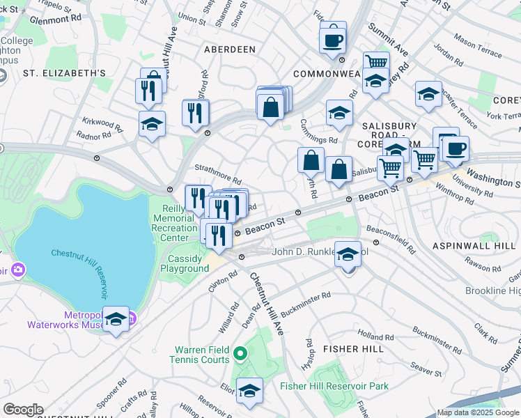 map of restaurants, bars, coffee shops, grocery stores, and more near in 