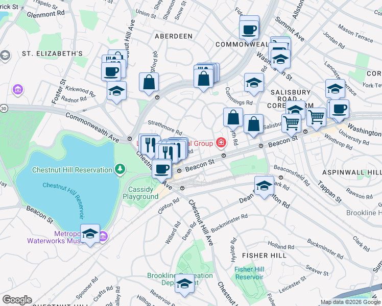 map of restaurants, bars, coffee shops, grocery stores, and more near in 