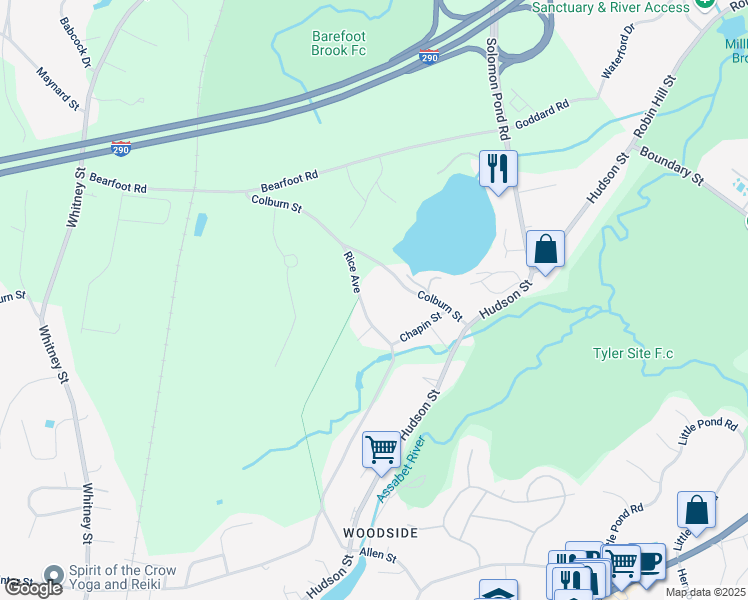 map of restaurants, bars, coffee shops, grocery stores, and more near 262 Rice Avenue in Northborough