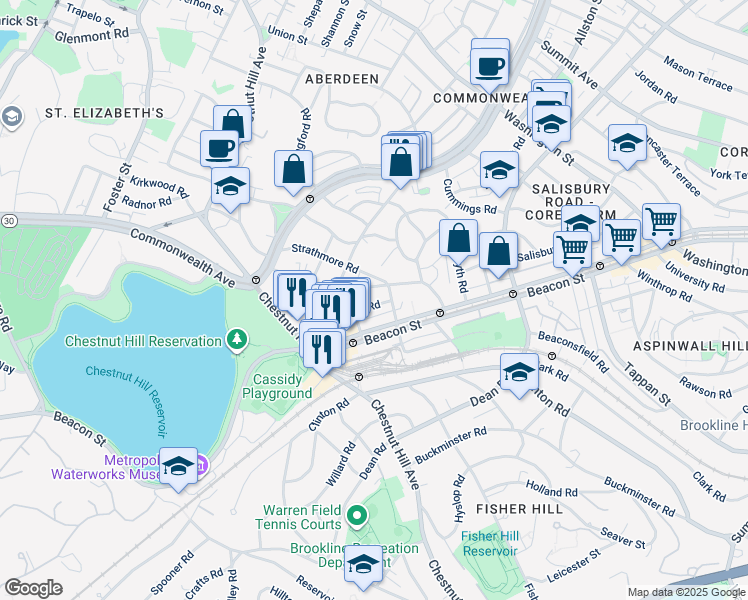 map of restaurants, bars, coffee shops, grocery stores, and more near in 