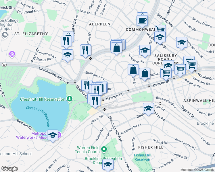 map of restaurants, bars, coffee shops, grocery stores, and more near in 