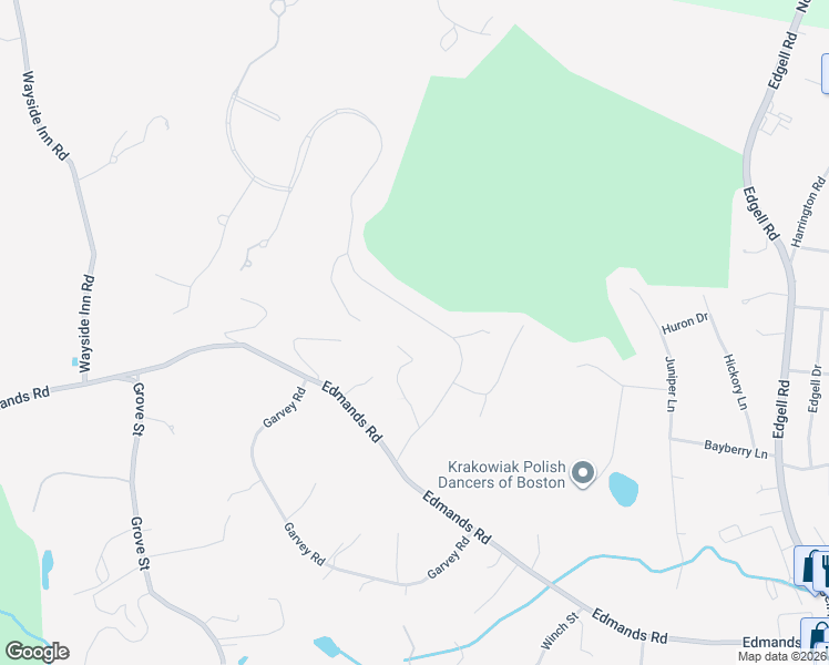 map of restaurants, bars, coffee shops, grocery stores, and more near 24 Carter Drive in Framingham