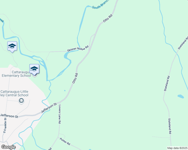 map of restaurants, bars, coffee shops, grocery stores, and more near 7788 Otto Road in Cattaraugus