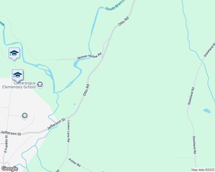 map of restaurants, bars, coffee shops, grocery stores, and more near 7788 Otto Road in Cattaraugus