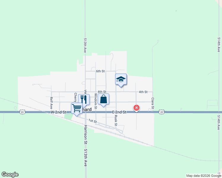 map of restaurants, bars, coffee shops, grocery stores, and more near 401-527 Noble Street in Orchard