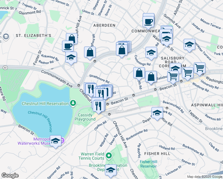 map of restaurants, bars, coffee shops, grocery stores, and more near in 