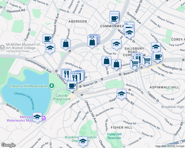 map of restaurants, bars, coffee shops, grocery stores, and more near in 