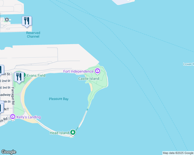 map of restaurants, bars, coffee shops, grocery stores, and more near 2010 William J Day Boulevard in Boston