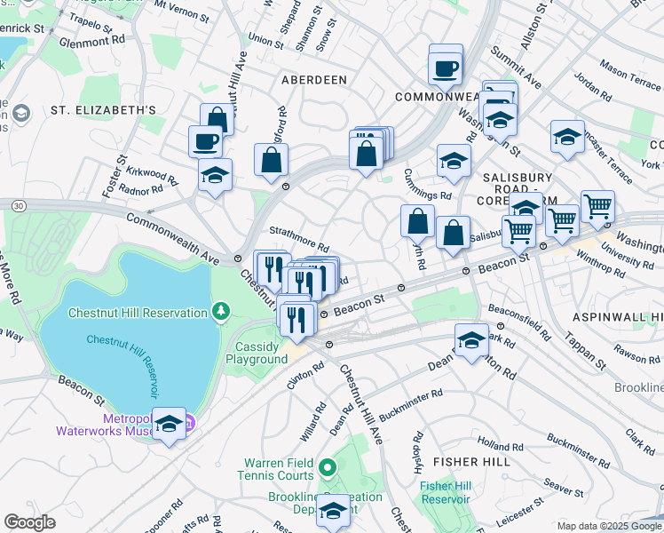 map of restaurants, bars, coffee shops, grocery stores, and more near in 