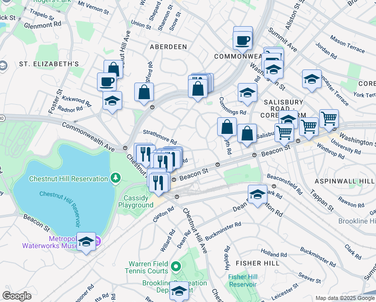 map of restaurants, bars, coffee shops, grocery stores, and more near in 