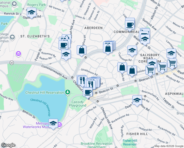 map of restaurants, bars, coffee shops, grocery stores, and more near in 