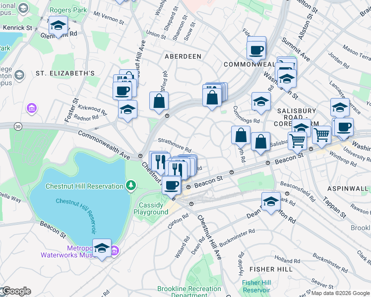 map of restaurants, bars, coffee shops, grocery stores, and more near in 