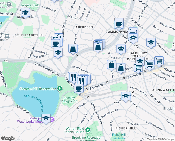 map of restaurants, bars, coffee shops, grocery stores, and more near in 
