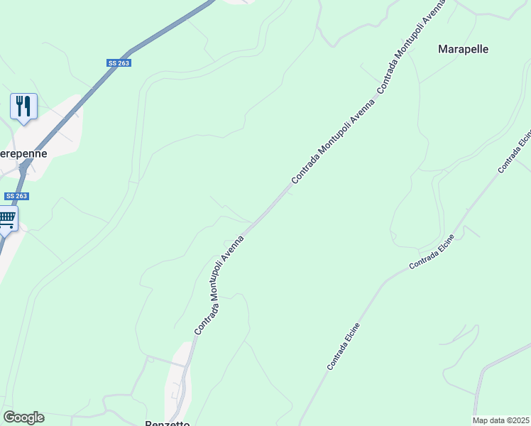 map of restaurants, bars, coffee shops, grocery stores, and more near 53 Contrada Montupoli Avenna in Provincia di Chieti