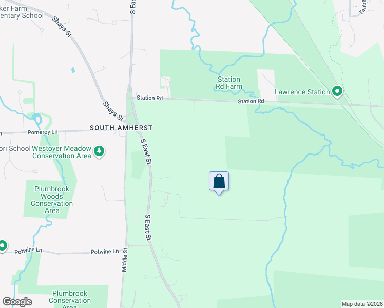 map of restaurants, bars, coffee shops, grocery stores, and more near 1114 South East Street in Amherst