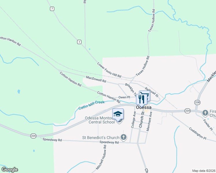 map of restaurants, bars, coffee shops, grocery stores, and more near 4778 MacDowell Road in Montour Falls