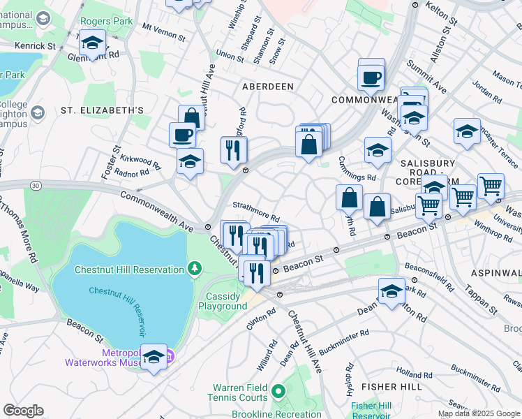 map of restaurants, bars, coffee shops, grocery stores, and more near in 