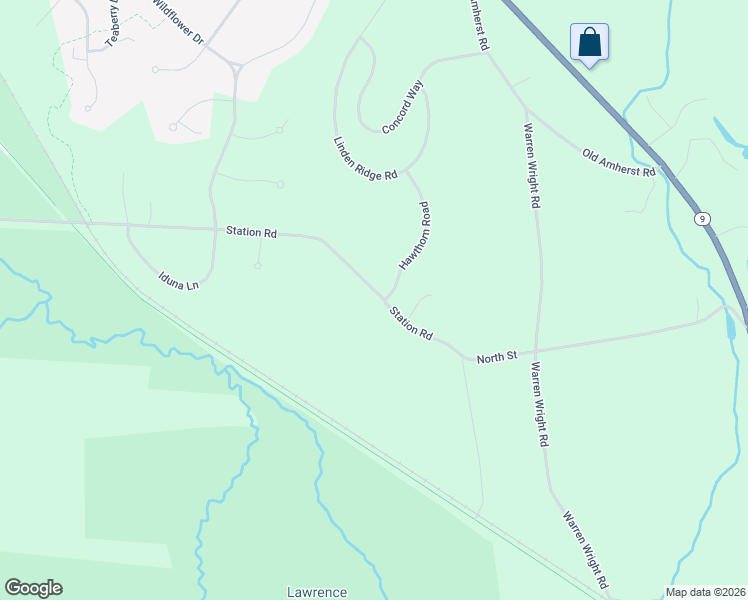 map of restaurants, bars, coffee shops, grocery stores, and more near 683 Station Road in Amherst