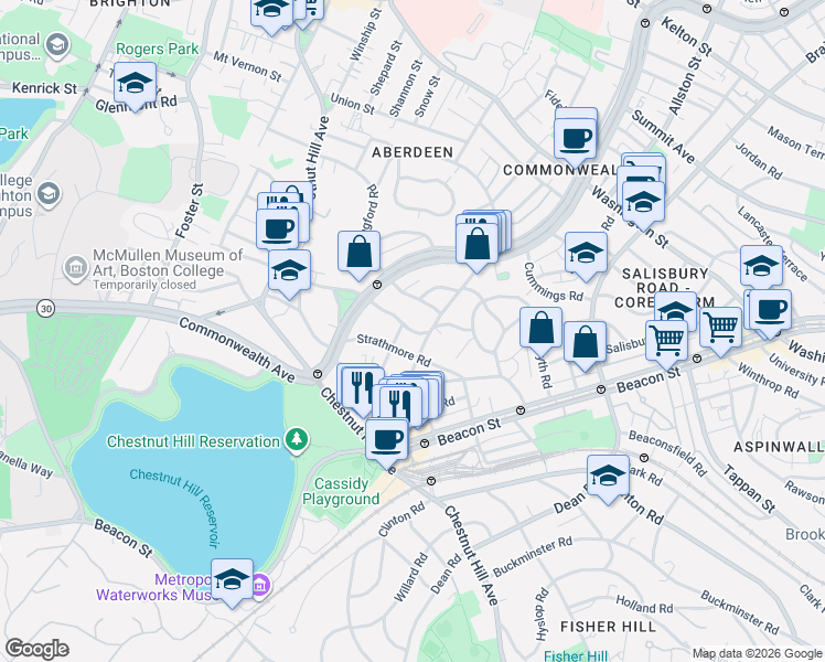 map of restaurants, bars, coffee shops, grocery stores, and more near in 