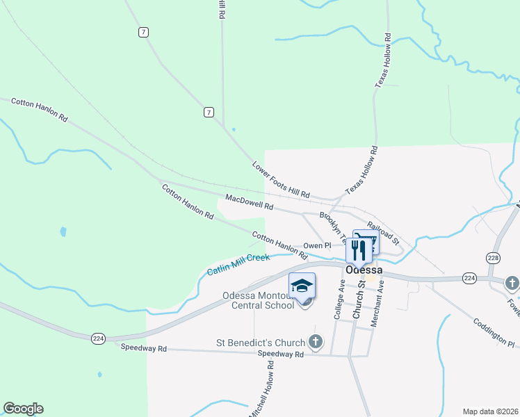 map of restaurants, bars, coffee shops, grocery stores, and more near 4778 Macdowell Road in Montour Falls