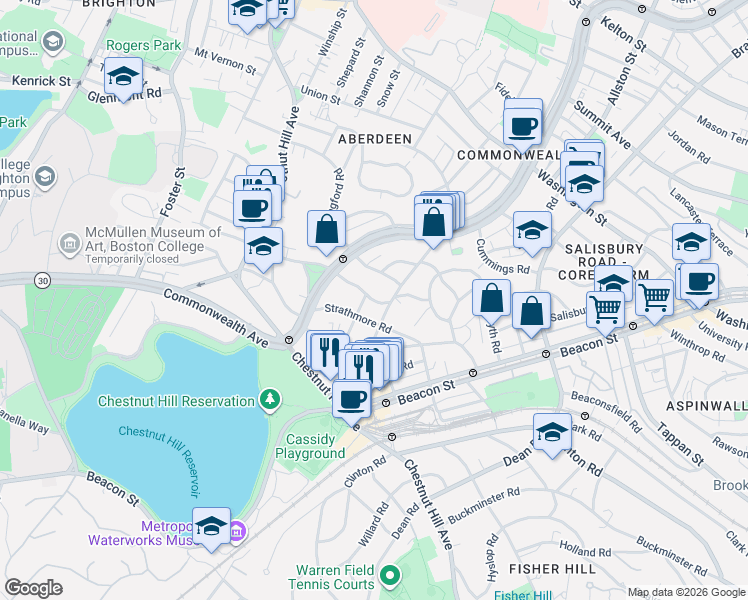 map of restaurants, bars, coffee shops, grocery stores, and more near in 