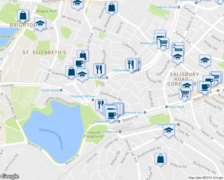 map of restaurants, bars, coffee shops, grocery stores, and more near in 