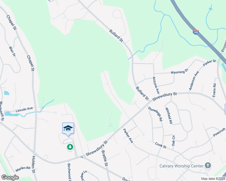 map of restaurants, bars, coffee shops, grocery stores, and more near 18 Lowell Avenue in Holden