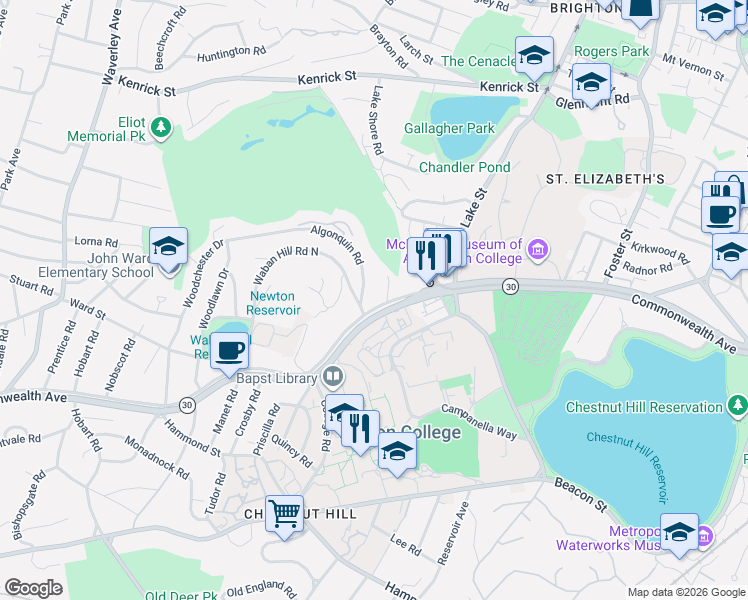 map of restaurants, bars, coffee shops, grocery stores, and more near in 