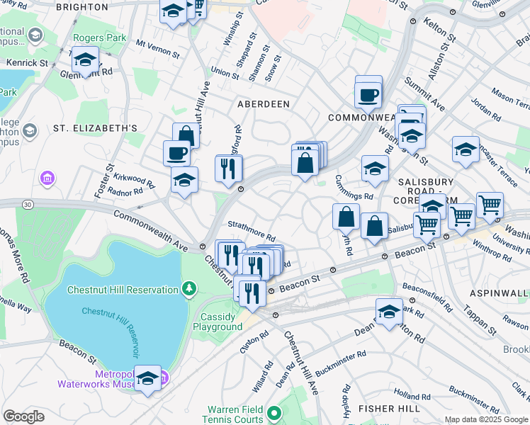 map of restaurants, bars, coffee shops, grocery stores, and more near in 