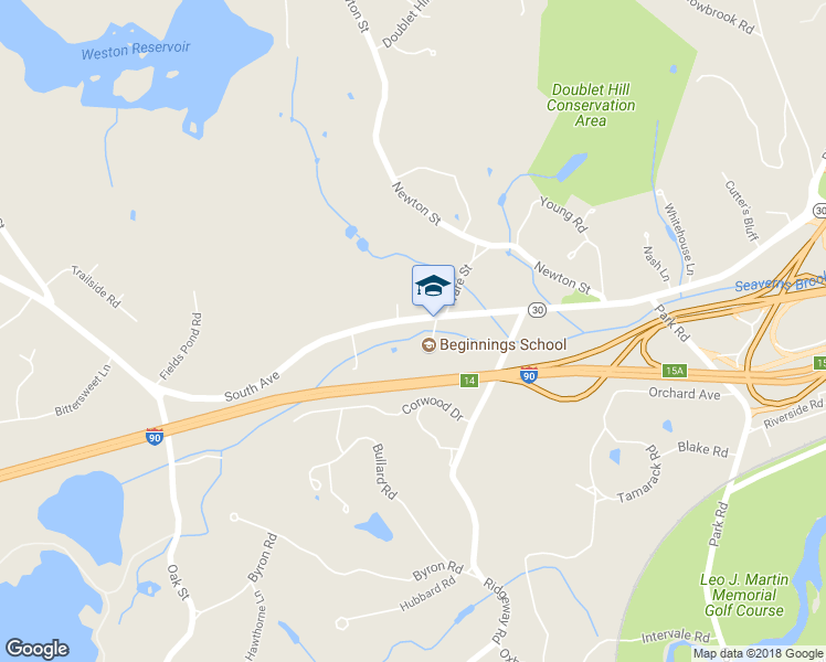 map of restaurants, bars, coffee shops, grocery stores, and more near 220 South Avenue in Weston