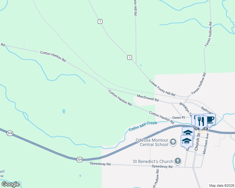 map of restaurants, bars, coffee shops, grocery stores, and more near 4700 MacDowell Road in Odessa