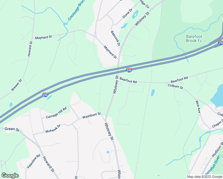 map of restaurants, bars, coffee shops, grocery stores, and more near 297 Whitney Street in Northborough