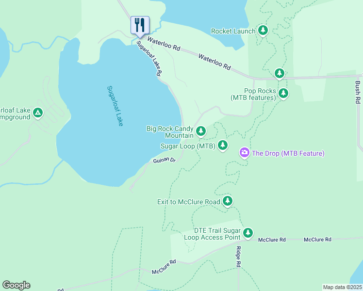 map of restaurants, bars, coffee shops, grocery stores, and more near 1172 Sugarloaf Lake Road in Chelsea