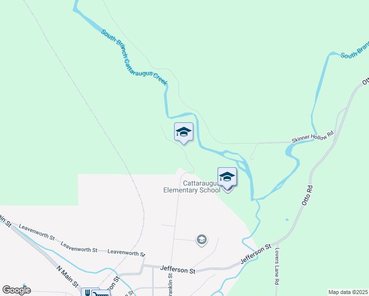 map of restaurants, bars, coffee shops, grocery stores, and more near in Cattaraugus