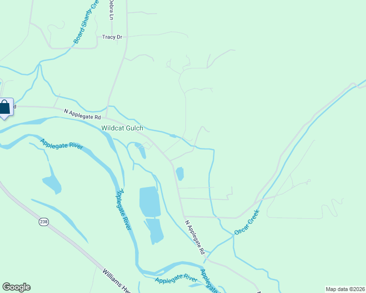 map of restaurants, bars, coffee shops, grocery stores, and more near 125 Springbrook Drive in Grants Pass