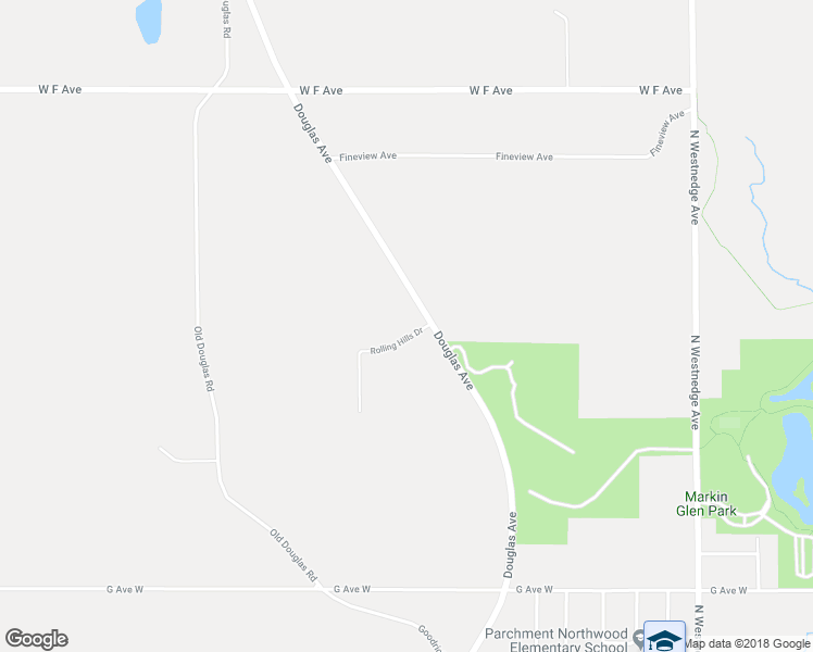 map of restaurants, bars, coffee shops, grocery stores, and more near 5485 Rolling Hills Drive in Kalamazoo