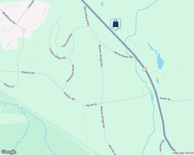 map of restaurants, bars, coffee shops, grocery stores, and more near 591 Warren Wright Road in Belchertown